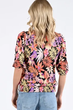 Geisha 52137-60 T-shirt driekwart mouw Koraal