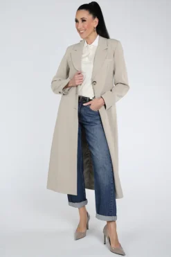 Giacomo 6638373 Lange jas Beige