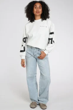 Haute L'Amitié hl10739 Barrel Jeans Light blue denim