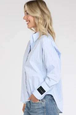 Haute L'Amitié hl10744 Blouse lange mouw Licht blauw