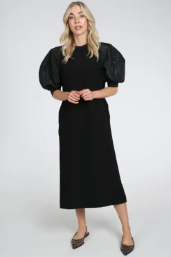 Haute L'Amitié hl10664 Satari Jurk korte mouw Zwart