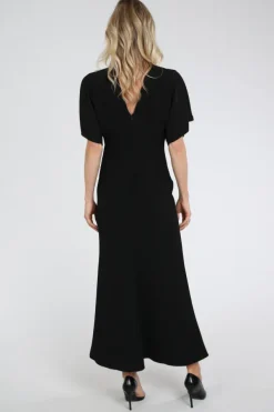 Haute L'Amitié hl10630 Satari Jurk korte mouw Zwart