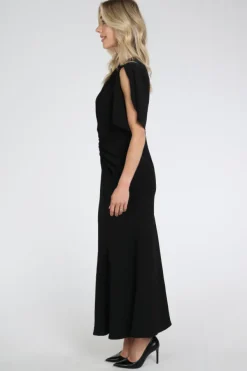 Haute L'Amitié hl10630 Satari Jurk korte mouw Zwart