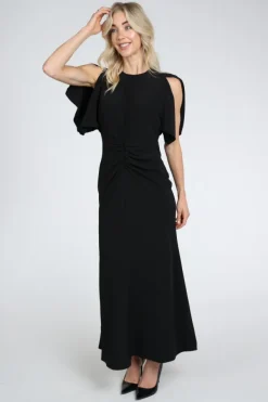 Haute L'Amitié hl10630 Satari Jurk korte mouw Zwart
