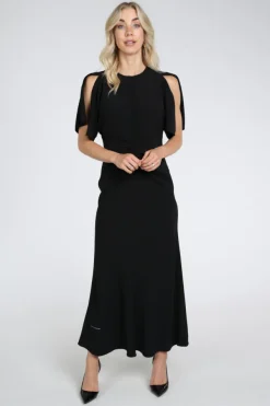 Haute L'Amitié hl10630 Satari Jurk korte mouw Zwart