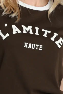 Haute L'Amitié HL10006 T-shirt korte mouw Bruin