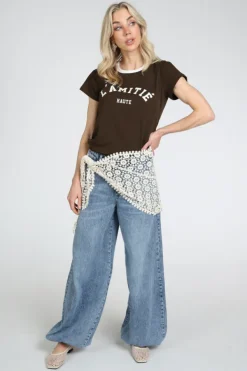Haute L'Amitié HL10006 T-shirt korte mouw Bruin