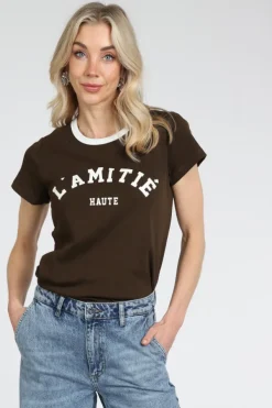 Haute L'Amitié HL10006 T-shirt korte mouw Bruin