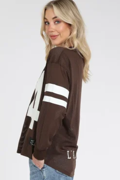 Haute L'Amitié HL10287 T-shirt lange mouw Bruin