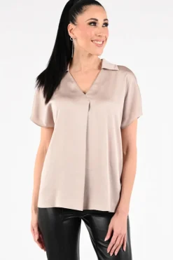Joseph Ribkoff 261191 Blouse korte mouw Beige