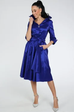 Joseph Ribkoff 261719 Jurk driekwart mouw Royal