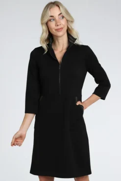 Joseph Ribkoff 263615 Jurk driekwart mouw Zwart