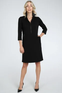 Joseph Ribkoff 263615 Jurk driekwart mouw Zwart