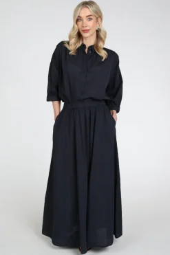 Knit-Ted 261p145 cato Rok wijd lang Marine