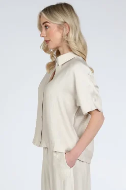 Knit-Ted 261p127 clover Blouse korte mouw Champagne