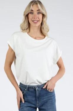 Knit-Ted 111P010 emma T-shirt korte mouw Off white