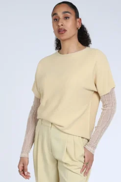 Knit-Ted 261p005 eva Pull korte mouw Geel