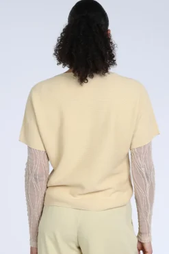 Knit-Ted 261p005 eva Pull korte mouw Geel