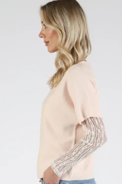 Knit-Ted 261p005 eva Pull korte mouw Licht roze
