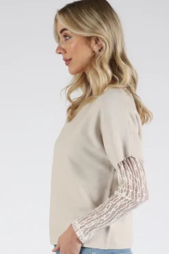 Knit-Ted 261p005 eva Pull korte mouw Zand