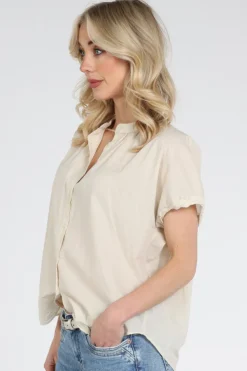 Knit-Ted 261p157 lotus Blouse korte mouw Ecru