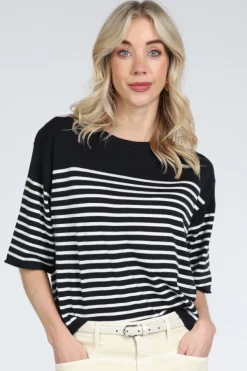 Knit-Ted 261p009 merle Pull korte mouw Marine