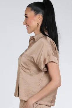 Knit-Ted 261p134 paris Blouse korte mouw Camel