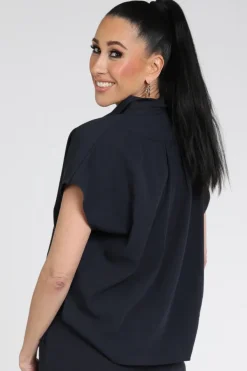 Knit-Ted 261p119 vera Blouse korte mouw Marine