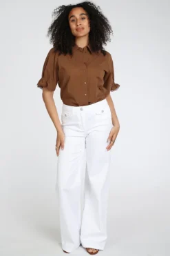 Luisa Cerano 238701-3761 Blouse korte mouw Vicuna