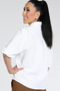 Luisa Cerano 238685-3716 Blouse korte mouw Wit