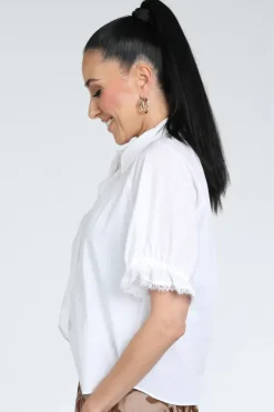 Luisa Cerano 238701-3761 Blouse korte mouw Wit