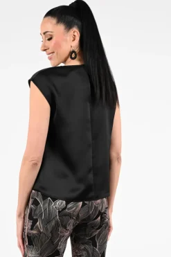 Luisa Cerano 238654-3777 Blouse mouwloos Zwart
