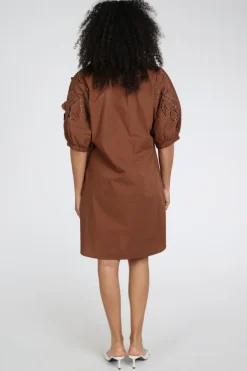 Luisa Cerano 738667-4202 Jurk driekwart mouw Vicuna