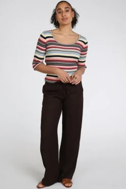 Mac Chiara belt 0294L Broek Bruin