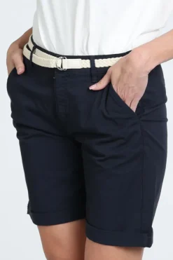 Mac Chino shorts belt Short Marine