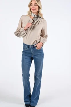 Mac Dream boot long Jeans Blue denim