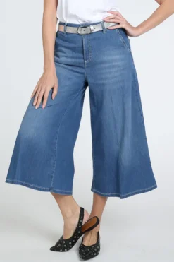 Mac Ella cropped Jeans Blue denim