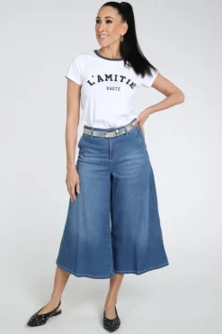 Mac Ella cropped Jeans Blue denim