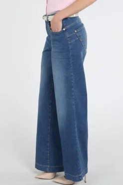 Mac Rich palazzo Jeans Blue denim