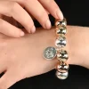 Magic Pearl chunky tricolor Sierraden Brons