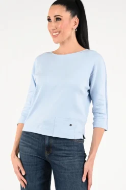 Marc Cain AA 48.34 J50 T-shirt driekwart mouw Licht blauw
