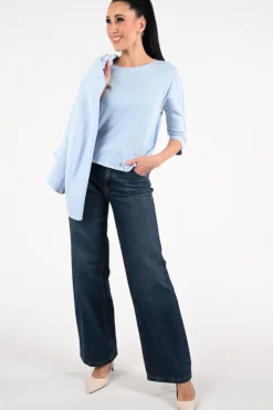 Marc Cain AA 48.34 J50 T-shirt driekwart mouw Licht blauw