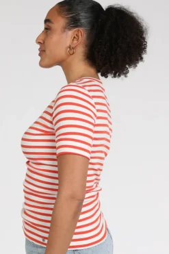 Marc Cain AA 48.09 J90 T-shirt korte mouw Koraal