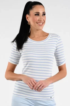 Marc Cain AA 48.09 J90 T-shirt korte mouw Licht blauw
