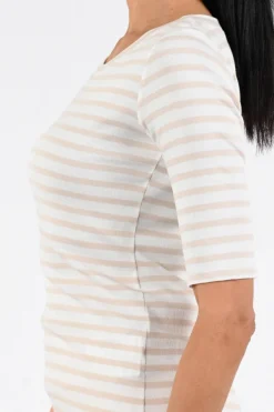 Marc Cain AA 48.09 J90 T-shirt korte mouw Zand