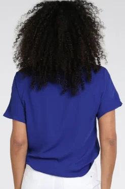 Marc Cain AA 51.02 W90 Blouse korte mouw Royal