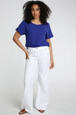 Marc Cain AA 51.02 W90 Blouse korte mouw Royal