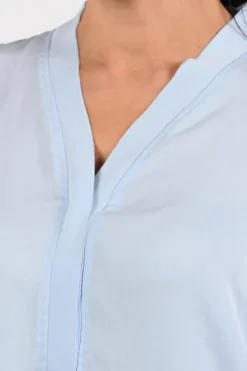 Marc Cain AA 51.03 W39 Blouse lange mouw Licht blauw
