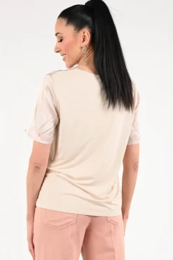 Marc Cain AC 55.04 J61 Blouse korte mouw Licht roze