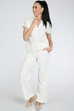 Marc Cain AC 55.06 J79 Blouse korte mouw Off white